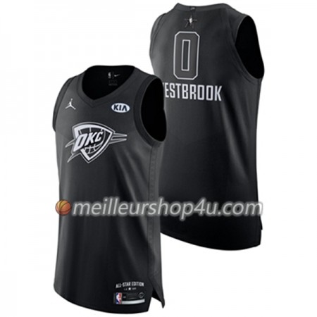 Maillot Basket Homme Oklahoma City Thunder Russell Westbrook 0 2018 All Star Jordan Brand Noir Swingman